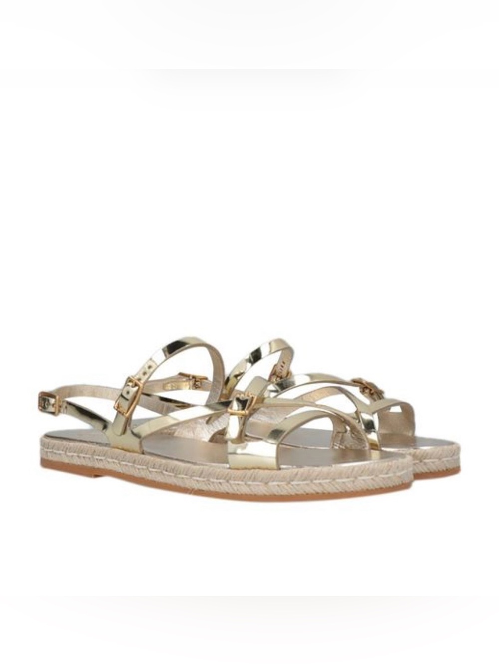 Tod’s Gold Espadrille Women’s Sandals. Size 37